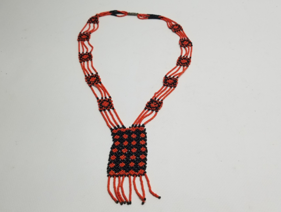 CEZAEVİ YAPIMI BONCUK İŞİ ANTİKA KOLYE - GERDANLIK