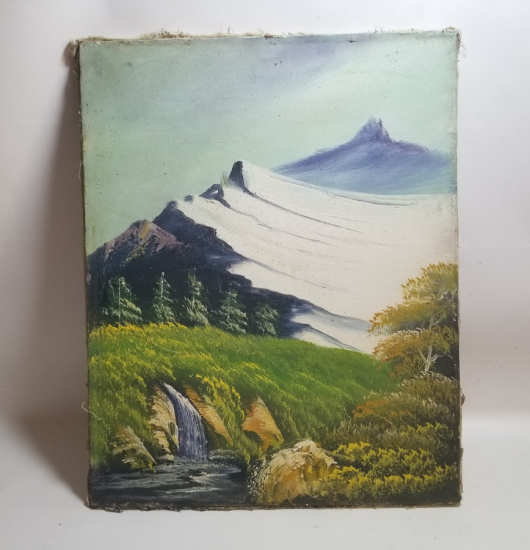 TUVAL ÜZERİ YAĞLI BOYA ANTİKA MANZARA TABLOSU