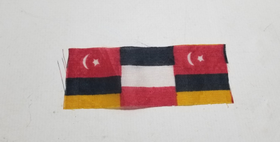 1. DÜNYA SAVAŞI DÖNEMİ HATIRASI ÜÇLÜ İTTİFAK İPEK BAYRAK