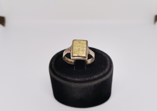 ÜZERİ EBCED HESAPLI ÖZEL YAPIM ANTİKA GÜMÜŞ TILSIM YÜZÜK