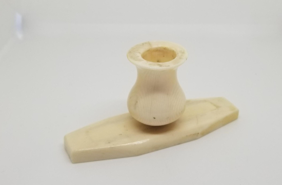 OSMANLI DÖNEMİ LALE FORMLU FİLDİŞİ HATTAT MUMLUĞU