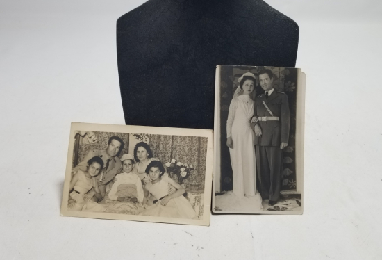 BİR SUBAYIMIZ VE EŞİNE AİT SİYAH-BEYAZ ANTİKA 2 ADET FOTOĞRAF