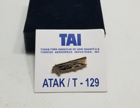 ALTIN KAPLAMA ATAK HELİKOPTERİ ROZET