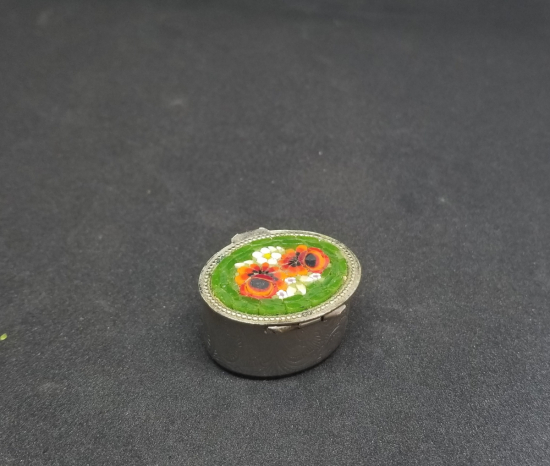 MİKRO MOZAİK ANTİKA KAPAKLI MÜCEVHER KUTUSU