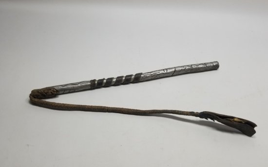 SAPINDA OSMANLICA SAHİBİNİN ADININ YAZILI OLDUĞU OSMANLI DÖNEMİ ÇERKES AT KAMÇISI