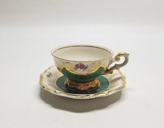 BATI ALMAN YAPIMI ANTİKA PORSELEN KAHVE FİNCANI