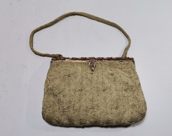 İBRİŞİM İŞÇİLİKLİ EL YAPIMI ANTİKA GECE ÇANTASI