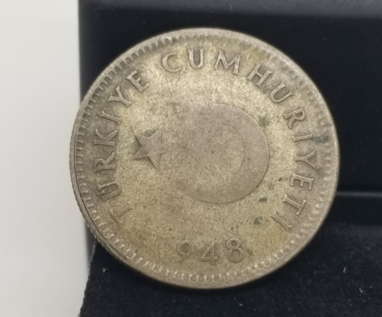 1948 YILI GÜMÜŞ TÜRKİYE CUMHURİYETİNİN SON GÜMÜŞ PARASI OLAN 1 LİRA