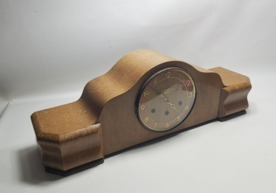 AHŞAP KASA OSMANLI DÖNEMİ KURMALI VE ZİLLİ ŞÖMİNE SAATİ