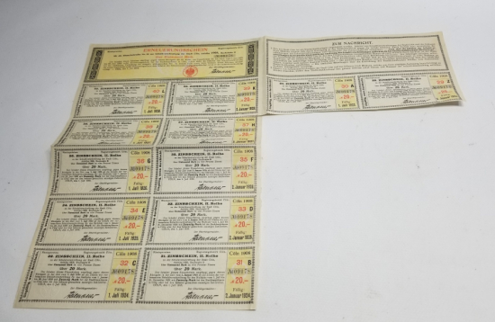 1920LERDEN ALMAN HİSSE SENEDİ