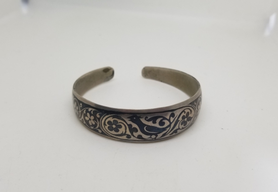 OSMANLI DÖNEMİ NADİR TİPTE SAVATLI GÜMÜŞ KULA BİLEZİK