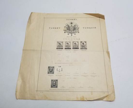 OSMANLI DÖNEMİ ÇOK NADİR PUL KATALOGU SAYFASI