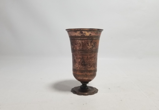 OSMANLI DÖNEMİ ÇOK NADİR KALEM İŞÇİLİKLİ KATLANIR SEYAHAT BARDAĞI