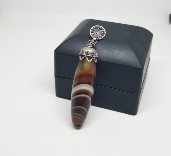 SÜLEYMANİYE AKİĞİNDEN YAPILMIŞ GÜMÜŞ KOLYE UCU