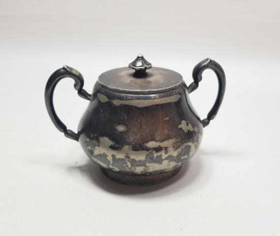 GÜMÜŞ KAPLAMA ANTİKA CHRISTOFLE KAPAKLI ŞEKERLİK