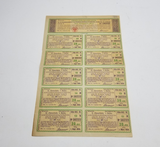 1928 TARİHLİ ALMAN HİSSE SENEDİ