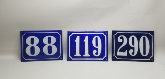 ANTİKA EMAYE KAPI NUMARALARI LOTU