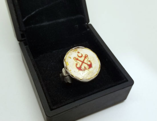 İÇİ OSMANLICA USTA DAMGALI ÖZEL YAPIM MİNELİ ŞİRKETİ HAYRİYE GÜMÜŞ YÜZÜK