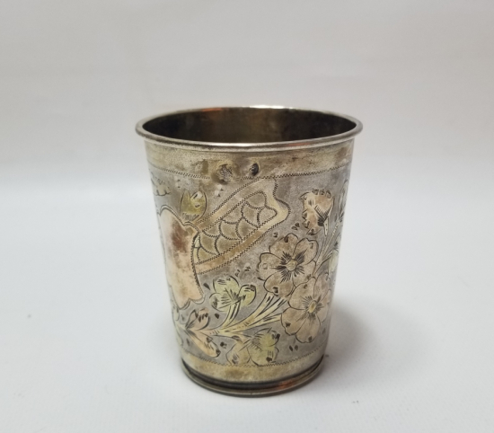 ABDÜLHAMİD HAN DÖNEMİ ALTIN VERMEYLİ VE TUĞRALI GÜMÜŞ SU BARDAĞI