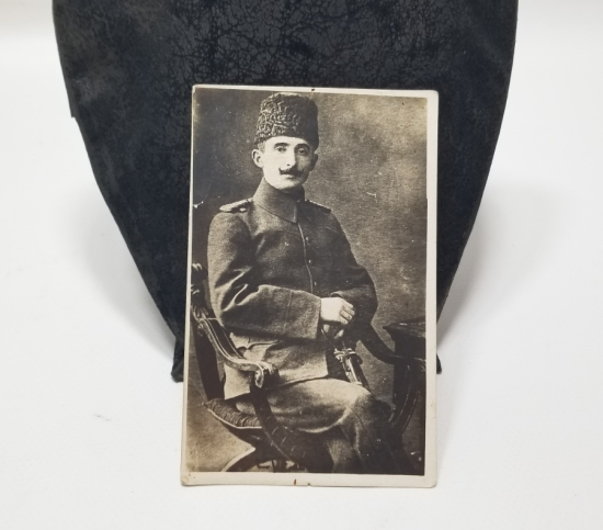 İSMET PAŞA OSMANLI SUBAYI İKEN ÇEKİLMİŞ ÇOK NADİR FOTOĞRAF