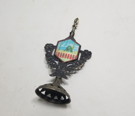 KABE-İ ŞERİF GÖRSELLİ ANTİKA MASA AYNASI