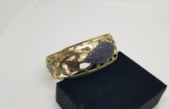 GÜMÜŞ ÜZERİ ALTIN VERMEYLİ OSMANLI DÖNEMİ BİLEZİK - BİLEKLİK