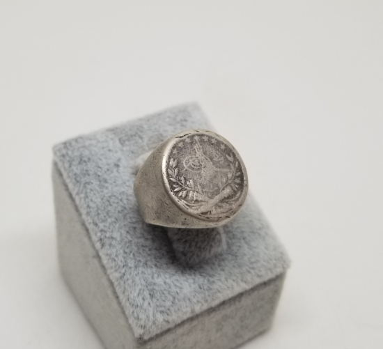 OSMANLI PARASINDAN YAPILMIŞ ÖZEL YAPIM GÜMÜŞ YÜZÜK