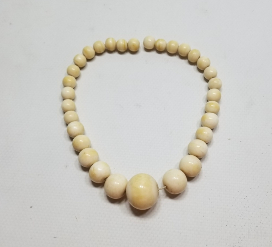 OSMANLI DÖNEMİ EL YAPIMI FİLDİŞİ GERDANLIK