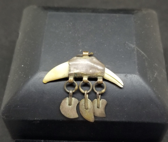 OSMANLI DÖNEMİ ÇOK NADİR ŞAMAN TAKISI - KURT DİŞİ