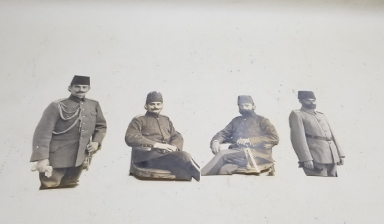 MEHMET REŞAT HAN'IN YAVERİ MEHMET REMZİ PAŞA'YA AİT 4 ADET KESİLMİŞ FOTOĞRAF