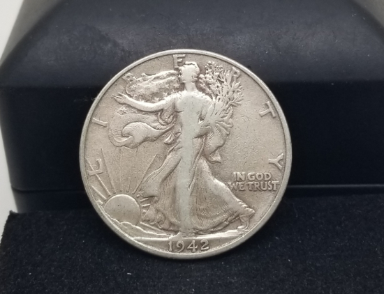 YÜKSEK KONDSİYONDA KOLEKSİYONLUK 1942 GÜMÜŞ YARIM DOLAR