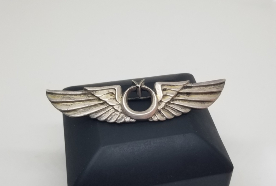 ANTİKA GÜMÜŞ HAVACI SUBAY BRÖVESİ