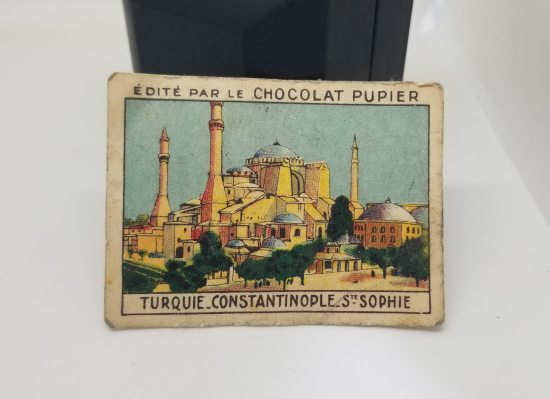 AYASOFYA CAMİ GÖRSELLİ OSMANLI DÖNEMİ NADİR ÇİKOLATA KARTI