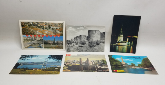 6 ADET ANTİKA ŞEHİR KARTPOSTALI