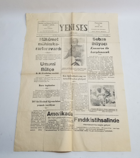 1955 TARİHLİ YENİSES GAZETESİ