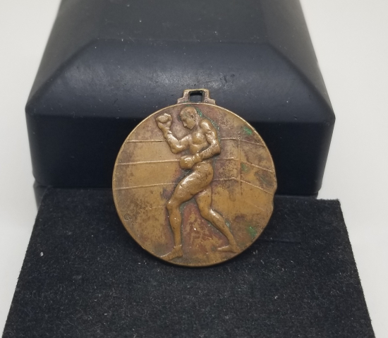 BOKS KONULU ANTİKA MADALYA