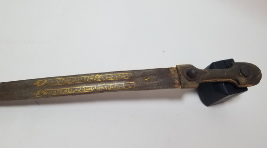 ALTIN ÇAKMA İŞÇİLİKLİ NADİR TİPTE OSMANLI DÖNEMİ ÇERKES KAMASI