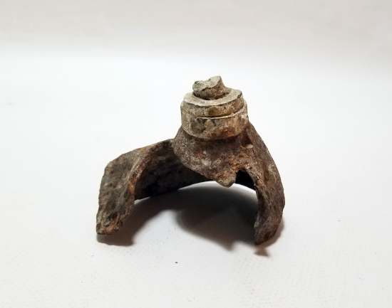 1. DÜNYA SAVAŞI DÖNEMİ NADİR TİPTE PATLAMIŞ FRANSIZ TOP MERMİSİ BAŞLIĞI