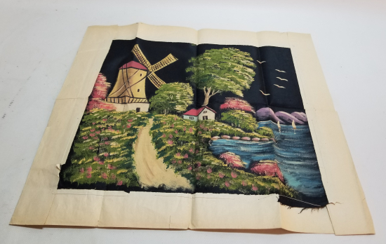 KUMAŞ ÜZERİ EL BOYAMA ANTİKA PANO