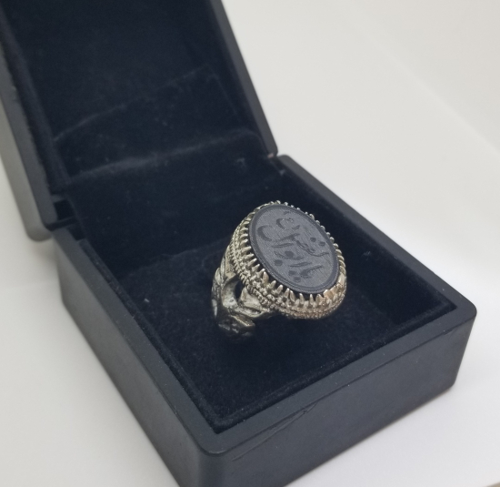 HZ ALİ'YE İTHAFLI AKİK TAŞLI ÖZEL YAPIM YÜZÜK