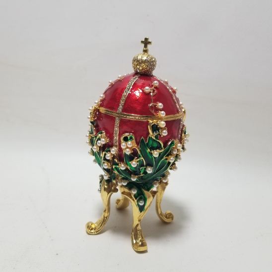 ÜZERİ MİNE İŞÇİLİKLİ ANTİKA PASKALYA YUMURTASI