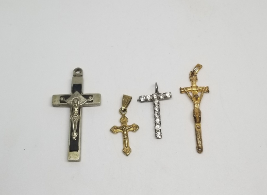 HAÇ FORMLU 4 ADET ANTİKA VAFTİZ KOLYESİ