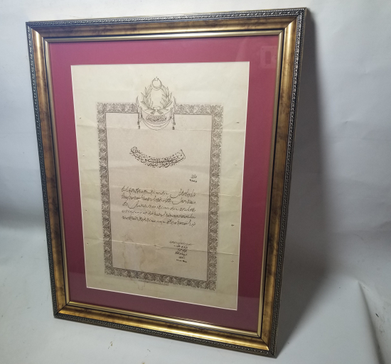 OSMANLICA İSTİKLAL MADALYASI BERATI