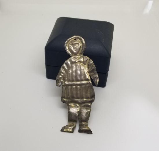 OSMANLI DÖNEMİ RUM İŞİ GÜMÜŞ KADIN FORMLU ADAKLIK