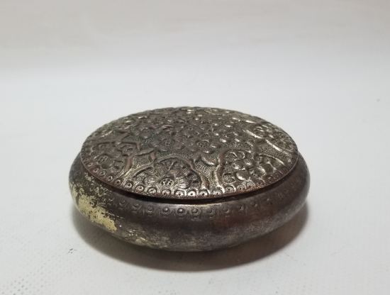 GÜMÜŞ KAPLAMA ANTİKA KAPAKLI KUTU