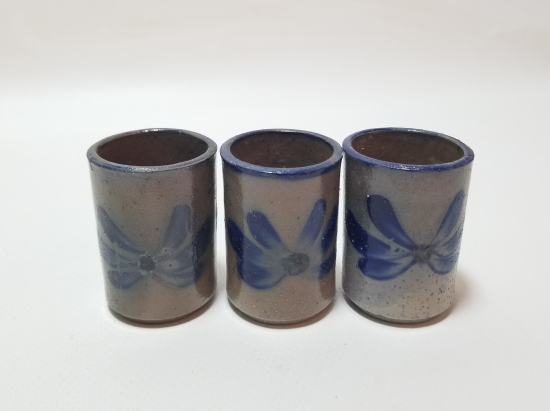 EL BOYAMA ANTİKA SERAMİK SHOT BARDAĞI LOTU