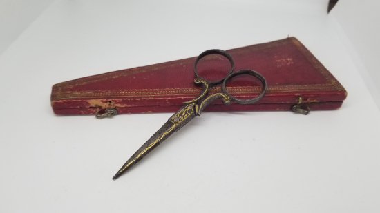 ORİJİNAL KUTUSUNDA OSMANLI DÖNEMİ NADİR TİPTE HATTAT MAKASI