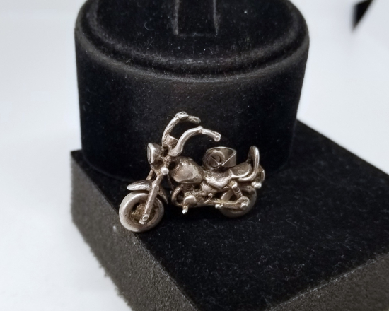 ÖZEL YAPIM HARLEY DAVIDSON FORMLU GÜMÜŞ KOLYE UCU