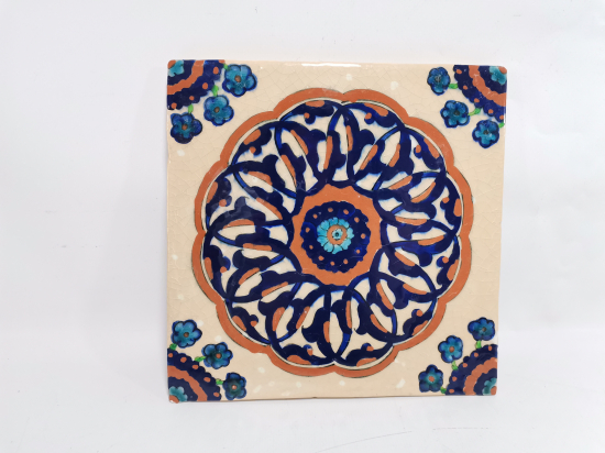 EL BOYAMA İŞÇİLİKLİ ANTİKA KÜTAHYA KARO