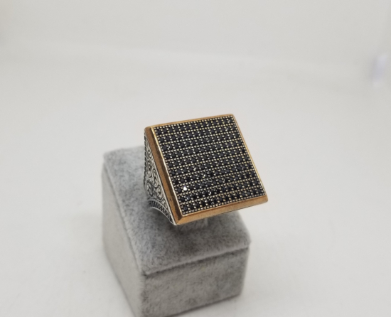 GRANAT TAŞLI ÖZEL YAPIM GÜMÜŞ YÜZÜK